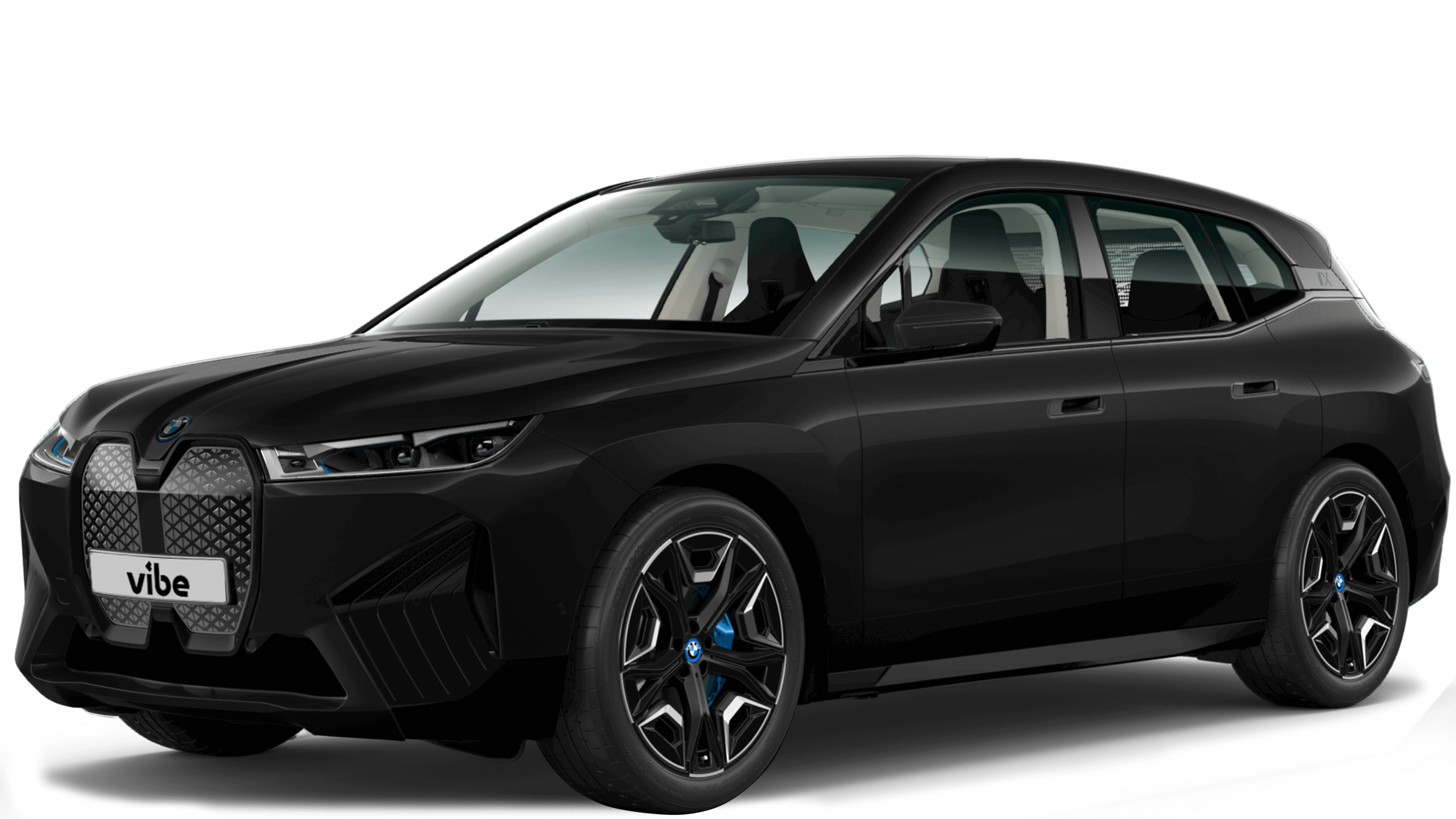 BMW iX xDrive50 in Saphirschwarz Metallic bei vibe