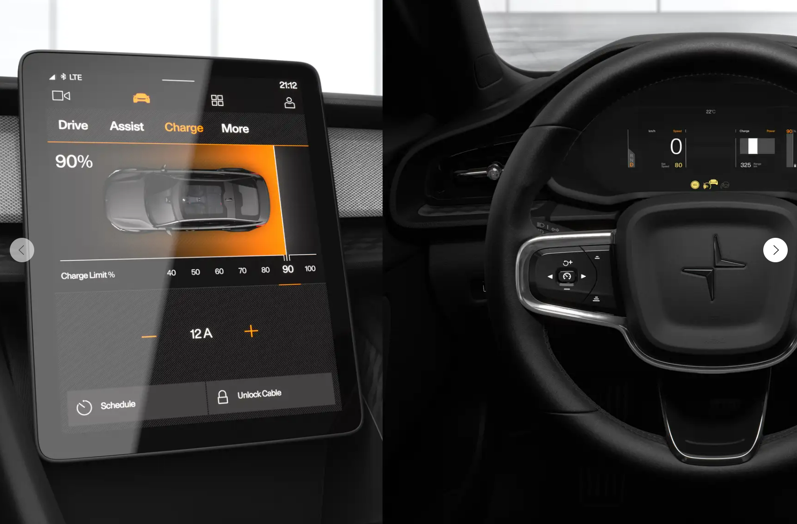 Polestar 2 Long Range + AHK Innenraum von vibe